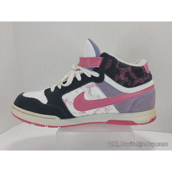 Nike 6.0 Air Mogan Mid Premium Skate Shoes WHT/BLK/PINK/PURPLE Women's US 8.5 - Picture 12 of 16